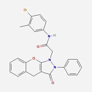 N-(4-bromo-3-methylphenyl)-2-(3-oxo-2-phenyl-2,3-dihydrochromeno[2,3-c]pyrazol-1(4H)-yl)acetamide