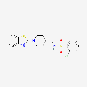 N-((1-(benzo[d]thiazol-2-yl)piperidin-4-yl)methyl)-2-chlorobenzenesulfonamide
