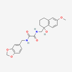 N1-(benzo[d][1,3]dioxol-5-ylmethyl)-N2-((1-hydroxy-6-methoxy-1,2,3,4-tetrahydronaphthalen-1-yl)methyl)oxalamide