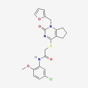 N-(5-chloro-2-methoxyphenyl)-2-((1-(furan-2-ylmethyl)-2-oxo-2,5,6,7-tetrahydro-1H-cyclopenta[d]pyrimidin-4-yl)thio)acetamide