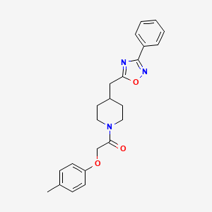 1-[(4-Methylphenoxy)acetyl]-4-[(3-phenyl-1,2,4-oxadiazol-5-yl)methyl]piperidine