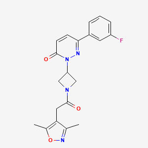 2-[1-[2-(3,5-Dimethyl-1,2-oxazol-4-yl)acetyl]azetidin-3-yl]-6-(3-fluorophenyl)pyridazin-3-one