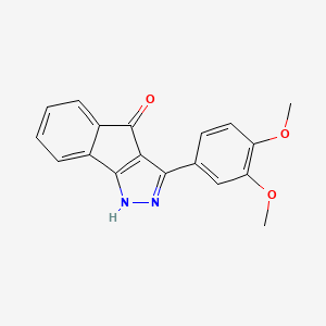 3-(3,4-dimethoxyphenyl)indeno[1,2-c]pyrazol-4(1H)-one