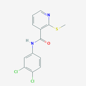 molecular formula C13H10Cl2N2OS B2357669 N-(3,4-dichlorophenyl)-2-(methylthio)nicotinamide CAS No. 804490-99-1