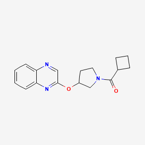 molecular formula C17H19N3O2 B2357672 2-[(1-Cyclobutanecarbonylpyrrolidin-3-yl)oxy]quinoxaline CAS No. 2097894-66-9