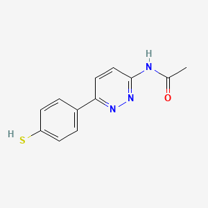 molecular formula C12H11N3OS B2357673 N-(6-(4-mercaptophenyl)pyridazin-3-yl)acetamide CAS No. 1286706-01-1