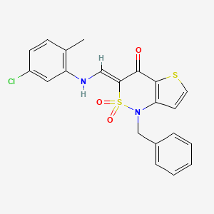 (Z)-1-benzyl-3-(((5-chloro-2-methylphenyl)amino)methylene)-1H-thieno[3,2-c][1,2]thiazin-4(3H)-one 2,2-dioxide