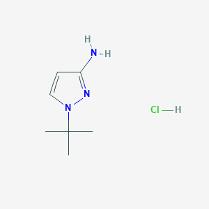 molecular formula C7H14ClN3 B2357677 1-tert-butyl-1H-pyrazol-3-amine hydrochloride CAS No. 1305710-82-0