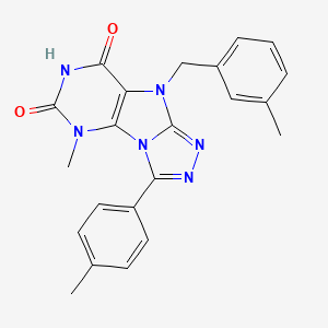1-Methyl-8-(4-methylphenyl)-5-[(3-methylphenyl)methyl]purino[8,9-c][1,2,4]triazole-2,4-dione