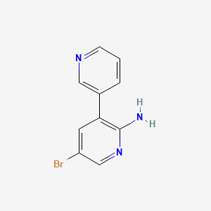 molecular formula C10H8BrN3 B2357685 [3,3'-Bipyridin]-2-amin, 5-Brom- CAS No. 1335051-77-8