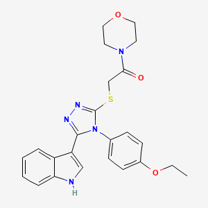 2-((4-(4-ethoxyphenyl)-5-(1H-indol-3-yl)-4H-1,2,4-triazol-3-yl)thio)-1-morpholinoethanone
