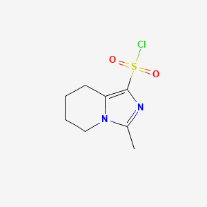 molecular formula C8H11ClN2O2S B2357688 3-Methyl-5,6,7,8-tetrahydroimidazo[1,5-a]pyridine-1-sulfonyl chloride CAS No. 1565344-80-0