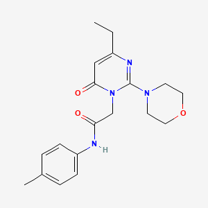 molecular formula C19H24N4O3 B2357689 2-[4-乙基-2-(吗啉-4-基)-6-氧代-1,6-二氢嘧啶-1-基]-N-(4-甲基苯基)乙酰胺 CAS No. 1251678-41-7