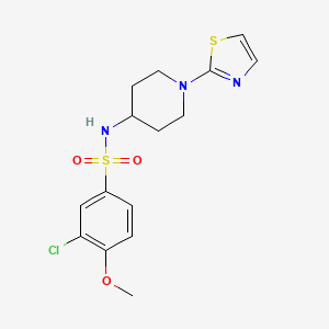 3-chloro-4-methoxy-N-(1-(thiazol-2-yl)piperidin-4-yl)benzenesulfonamide