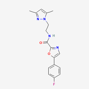 N-(2-(3,5-dimethyl-1H-pyrazol-1-yl)ethyl)-5-(4-fluorophenyl)oxazole-2-carboxamide