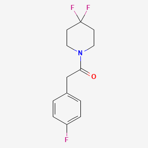 molecular formula C13H14F3NO B2357705 1-(4,4-Difluoropiperidin-1-yl)-2-(4-fluorophenyl)ethanone CAS No. 2329077-00-9