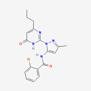 2-bromo-N-(3-methyl-1-(6-oxo-4-propyl-1,6-dihydropyrimidin-2-yl)-1H-pyrazol-5-yl)benzamide