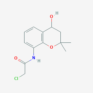 molecular formula C13H16ClNO3 B2357709 2-Chloro-N-(4-hydroxy-2,2-dimethyl-3,4-dihydrochromen-8-yl)acetamide CAS No. 2411194-06-2