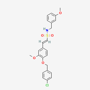 molecular formula C24H24ClNO5S B2357712 (E)-2-[4-[(4-Chlorphenyl)methoxy]-3-methoxyphenyl]-N-[(3-methoxyphenyl)methyl]ethenesulfonamid CAS No. 339018-73-4