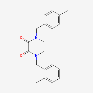 1-[(2-Methylphenyl)methyl]-4-[(4-methylphenyl)methyl]pyrazine-2,3-dione