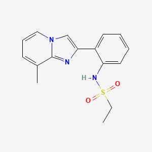 molecular formula C16H17N3O2S B2357720 N-(2-(8-メチルイミダゾ[1,2-a]ピリジン-2-イル)フェニル)エタンスルホンアミド CAS No. 2034244-30-7