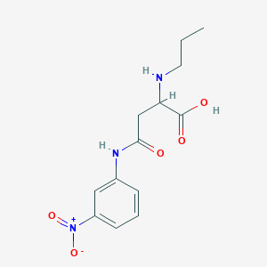 molecular formula C13H17N3O5 B2357736 4-(3-Nitroanilino)-4-oxo-2-(propylamino)butanoic acid CAS No. 1026687-43-3