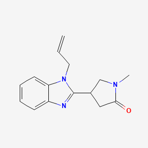 1-Methyl-4-(1-prop-2-enylbenzimidazol-2-yl)pyrrolidin-2-one