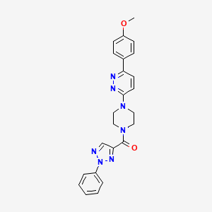 molecular formula C24H23N7O2 B2357741 (4-(6-(4-methoxyphenyl)pyridazin-3-yl)piperazin-1-yl)(2-phenyl-2H-1,2,3-triazol-4-yl)methanone CAS No. 1206995-75-6