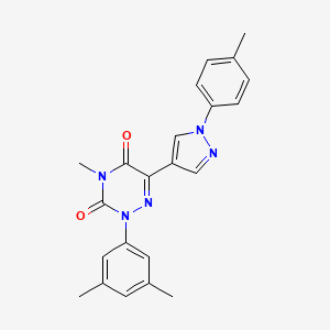 2-(3,5-Dimethylphenyl)-4-methyl-6-(1-(4-methylphenyl)-1H-pyrazol-4-yl)-1,2,4-triazine-3,5(2H,4H)-dione