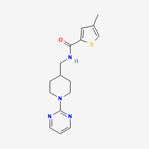molecular formula C16H20N4OS B2357748 4-methyl-N-((1-(pyrimidin-2-yl)piperidin-4-yl)methyl)thiophene-2-carboxamide CAS No. 1234899-95-6