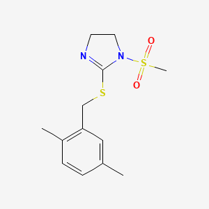 2-[(2,5-Dimethylphenyl)methylsulfanyl]-1-methylsulfonyl-4,5-dihydroimidazole