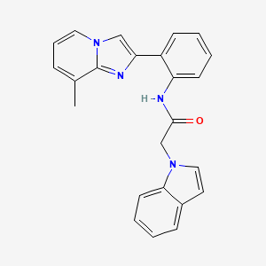 2-(1H-indol-1-yl)-N-(2-(8-methylimidazo[1,2-a]pyridin-2-yl)phenyl)acetamide