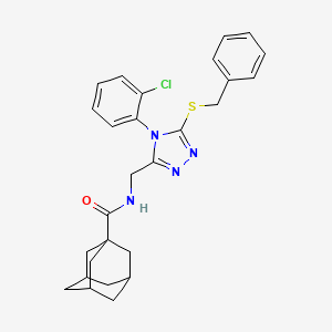 N-[[5-benzylsulfanyl-4-(2-chlorophenyl)-1,2,4-triazol-3-yl]methyl]adamantane-1-carboxamide
