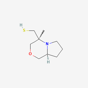 molecular formula C9H17NOS B2357767 [(4S,8As)-4-甲基-1,3,6,7,8,8a-六氢吡咯并[2,1-c][1,4]恶嗪-4-基]甲硫醇 CAS No. 2460740-53-6