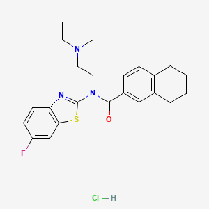 N-(2-(diethylamino)ethyl)-N-(6-fluorobenzo[d]thiazol-2-yl)-5,6,7,8-tetrahydronaphthalene-2-carboxamide hydrochloride