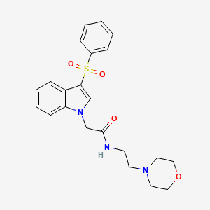 N-(2-morpholinoethyl)-2-(3-(phenylsulfonyl)-1H-indol-1-yl)acetamide