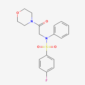 4-fluoro-N-(2-morpholino-2-oxoethyl)-N-phenylbenzenesulfonamide