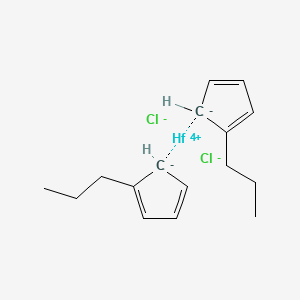molecular formula C16H22Cl2Hf B2357775 1,1'-Dipropylhafnocene Dichloride CAS No. 85722-06-1