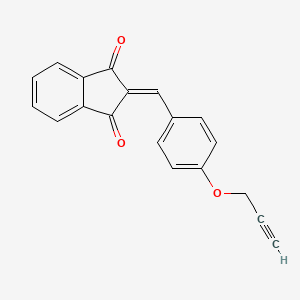 molecular formula C19H12O3 B2357778 2-[(4-Prop-2-ynoxyphenyl)methylidene]indene-1,3-dione CAS No. 810690-25-6