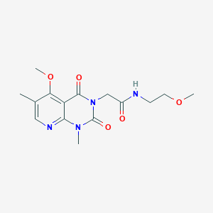 molecular formula C15H20N4O5 B2357784 2-(5-methoxy-1,6-dimethyl-2,4-dioxo-1,2-dihydropyrido[2,3-d]pyrimidin-3(4H)-yl)-N-(2-methoxyethyl)acetamide CAS No. 941984-10-7