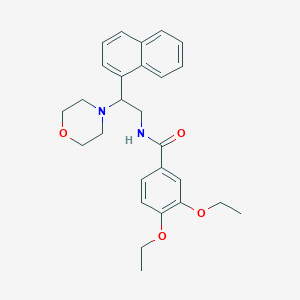 molecular formula C27H32N2O4 B2357798 3,4-二乙氧基-N-(2-吗啉-2-(萘-1-基)乙基)苯甲酰胺 CAS No. 941932-09-8