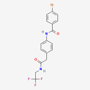 4-bromo-N-(4-(2-oxo-2-((2,2,2-trifluoroethyl)amino)ethyl)phenyl)benzamide