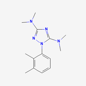 molecular formula C14H21N5 B2357826 1-(2,3-二甲基苯基)-N~3~,N~3~,N~5~,N~5~-四甲基-1H-1,2,4-三唑-3,5-二胺 CAS No. 320419-51-0