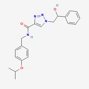 molecular formula C21H24N4O3 B2357833 1-(2-羟基-2-苯乙基)-N-(4-异丙氧基苄基)-1H-1,2,3-三唑-4-甲酰胺 CAS No. 1396864-37-1