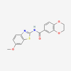 N-(6-methoxy-1,3-benzothiazol-2-yl)-2,3-dihydro-1,4-benzodioxine-6-carboxamide