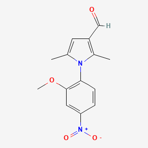 1-(2-methoxy-4-nitrophenyl)-2,5-dimethyl-1H-pyrrole-3-carbaldehyde