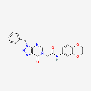 2-(3-benzyl-7-oxo-3H-[1,2,3]triazolo[4,5-d]pyrimidin-6(7H)-yl)-N-(2,3-dihydrobenzo[b][1,4]dioxin-6-yl)acetamide