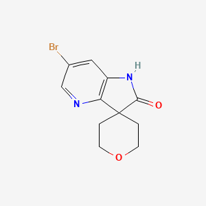 molecular formula C11H11BrN2O2 B2357841 6-溴螺[1H-吡咯并[3,2-b]吡啶-3,4'-氧杂环己烷]-2-酮 CAS No. 1190862-19-1