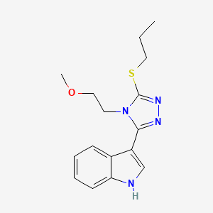 3-(4-(2-methoxyethyl)-5-(propylthio)-4H-1,2,4-triazol-3-yl)-1H-indole