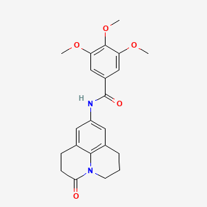 molecular formula C22H24N2O5 B2357849 3,4,5-三甲氧基-N-(3-氧代-1,2,3,5,6,7-六氢吡啶并[3,2,1-ij]喹啉-9-基)苯甲酰胺 CAS No. 898455-23-7